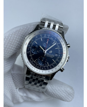 (준비완료/특급배송)NO.2583/ KOR공장 브라이틀링 네비타이머 41MM 블루 브슬+가죽 A13324121C1A1