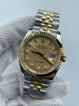 (국내발송1점 )롤렉스 데이저스트 126233 36미리 골드 다이얼 텐포인트 옐로우골드 콤비  QP공장