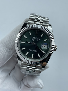 (준비완료/특급배송)NO.3524/롤렉스 데이저스트 41 민트그린 바 인덱스 126334 QP공장
